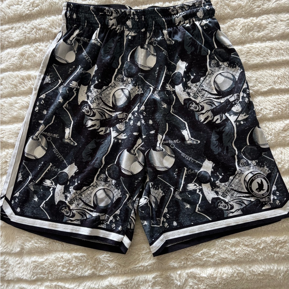 Black and White Flow Society Basketball Shorts